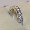 Wedding Ring Full Band Rhinestone Finger Inlaid Exquisite Women Accessory Jewelry