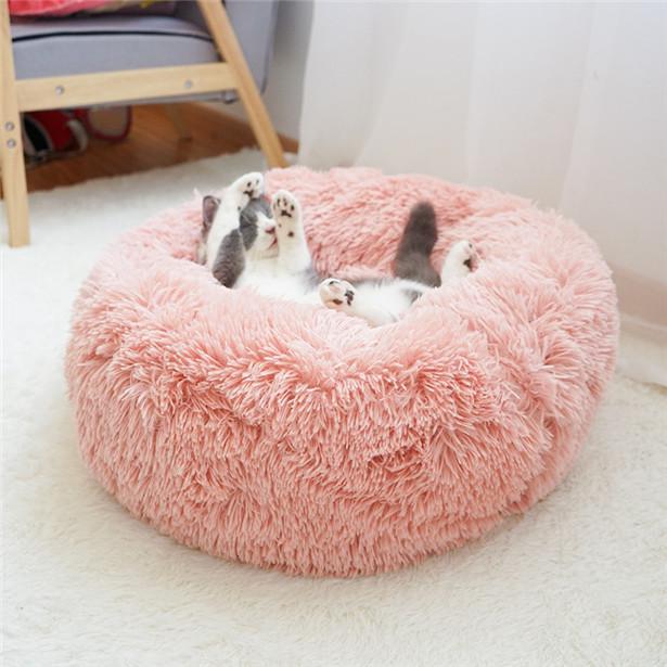 pet sleeping place Whitepeach soft rug for cat plush dog bed knit pad