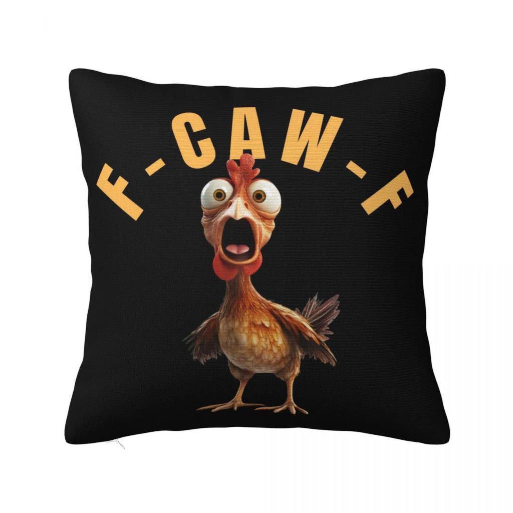 FCAWF Chicken Funny Crazy Screaming Coffee Pillow Case Cushion Cover Soft Pillow Cover Retro Trendy Pillowcases For Room Chair