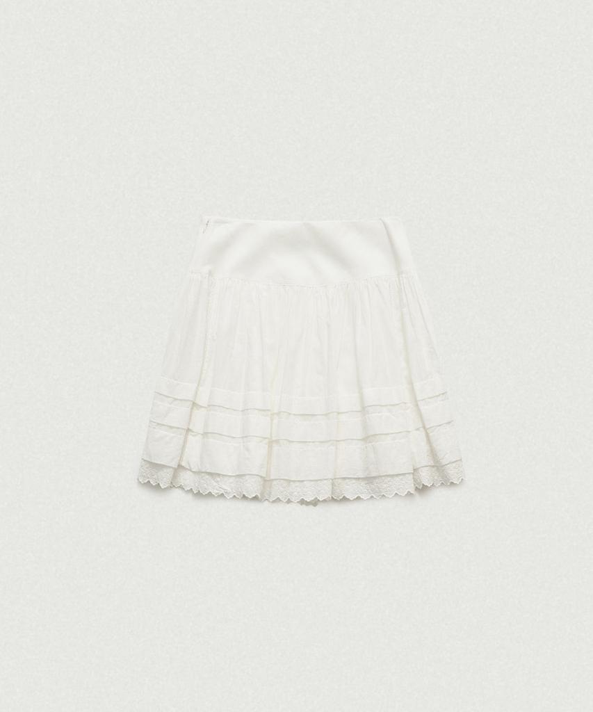 Deobanes Elin Lace Midi Skirt_Ivory
