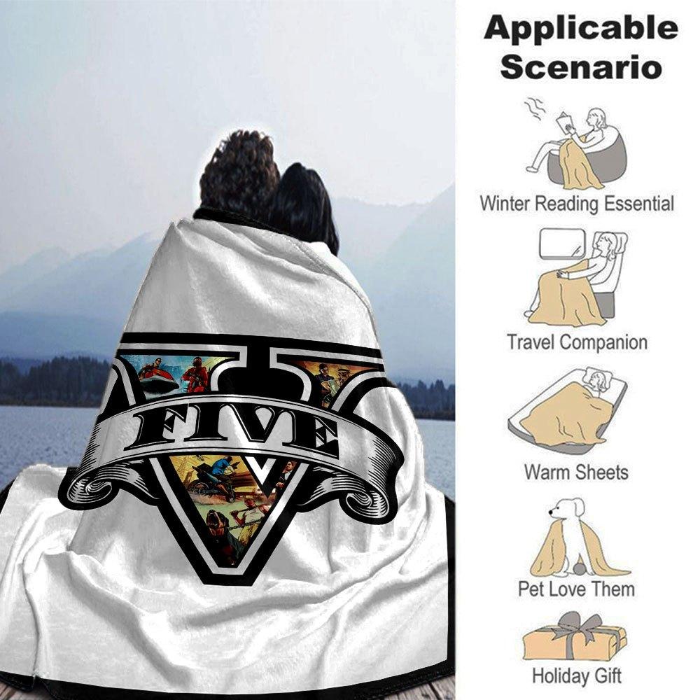 1pc Grand Theft Auto Soft Flannel Blanket with Designer Print A cozy blanket for all seasons, perfect for the couch, bed, office