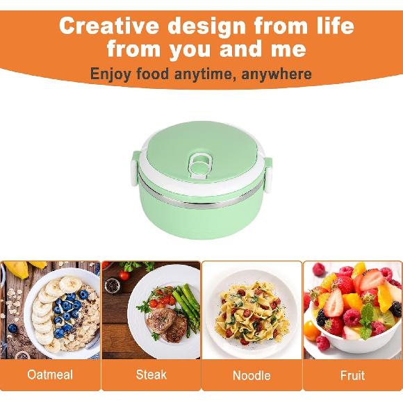 LIZEALUCKY Thermal Lunch Box - Stackable Insulated Hot Food Containers, 304 Stainless Steel