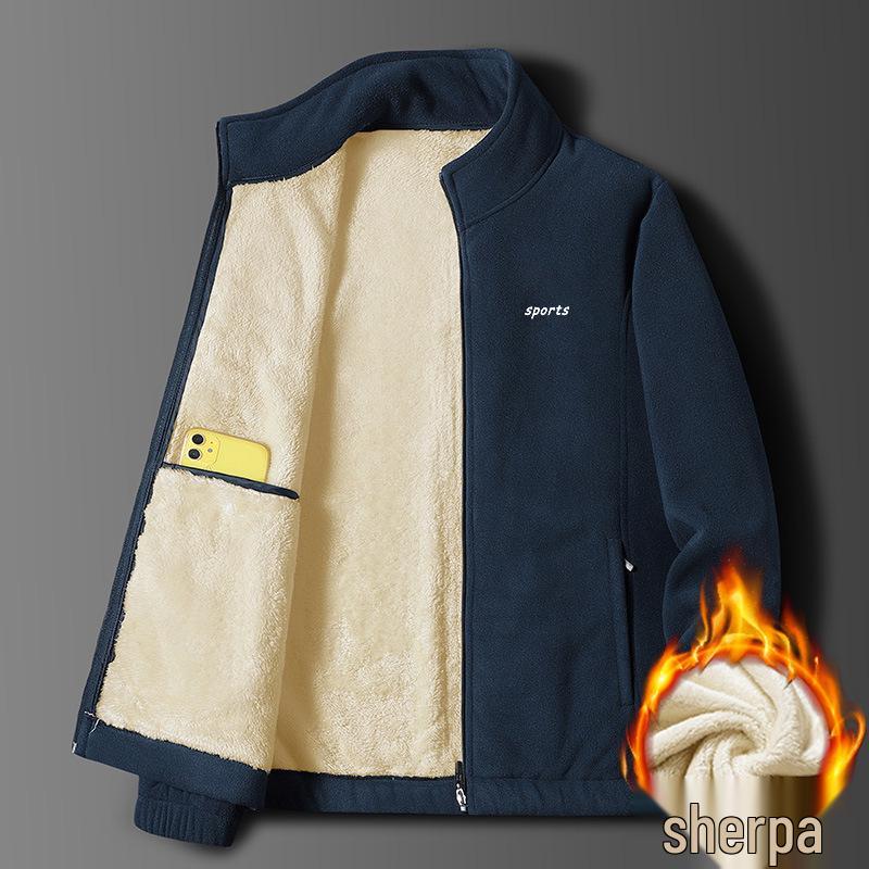 Men's Fleece Climbing Jacket - Middle-aged Dad's Lambswool Cardigan