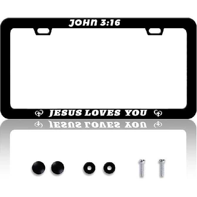 Grey Black Leopard Print License Plate Frame Cheetah License Plate Frames Personalise Stainless Steel Funny Design Compatible With Standard License