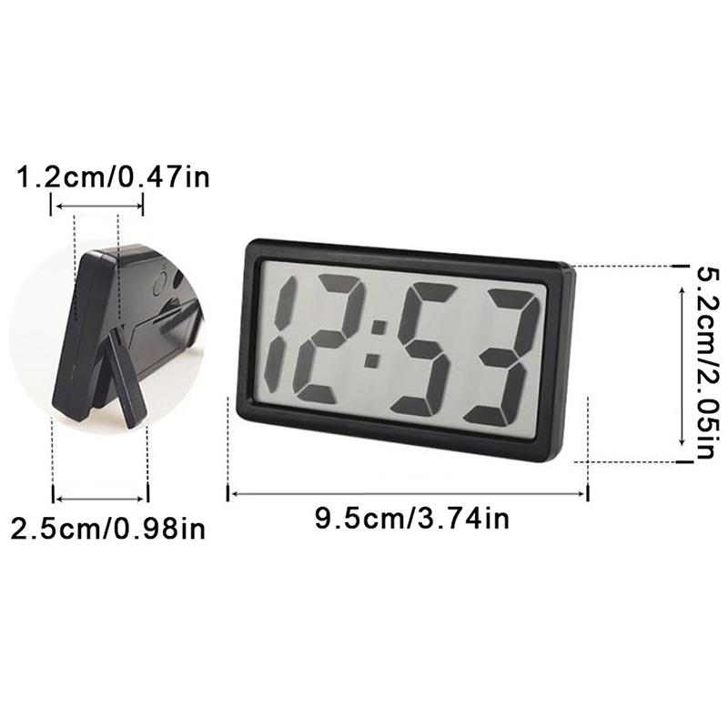 Mini Battery Powered Digital Desk Clock Time Date 12-Hour Display Table Clock Wall-Mounted Lcd Clock With Ag10 Battery