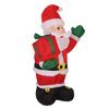 Christmas Inflatable Decoration 4FT Polyester Fiber Blow Up Father Christmas Holding A Gift for Xmas