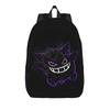 Fashion Pokemon Gengar Backpack  Mochilas Super Quality Office Work Zipper Closure Rucksack