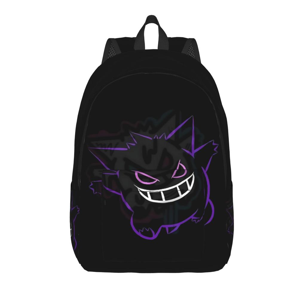 Fashion Pokemon Gengar Backpack Mochilas Super Quality Office Work Zipper Closure Rucksack