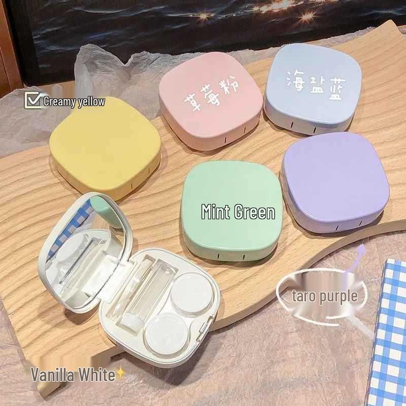 Korean Style Pastel Contact Lens Case - Compact and Stylish