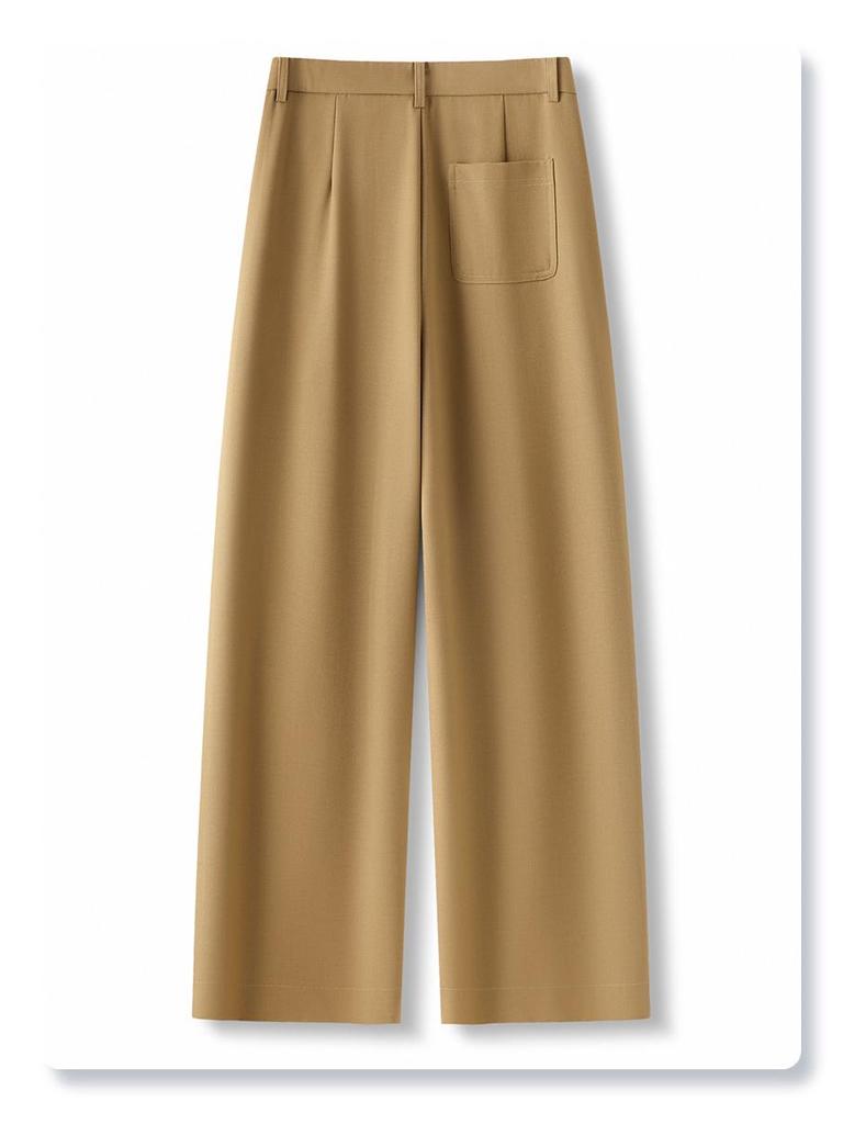 Women's High-Waisted Gray Wide-Leg Suit Pants - Spring/Summer 2025 Collection