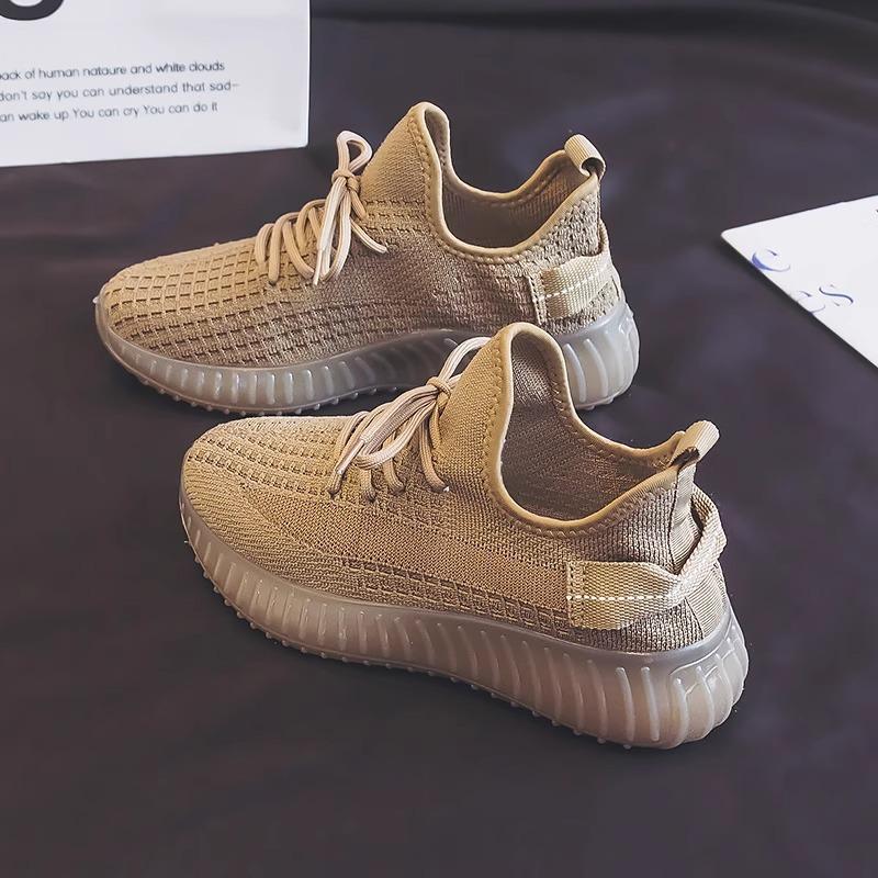 Couple shoes fly-woven coconut shoes women's 2025 new breathable mesh shoes casual versatile comfortable sports shoes men ins tide