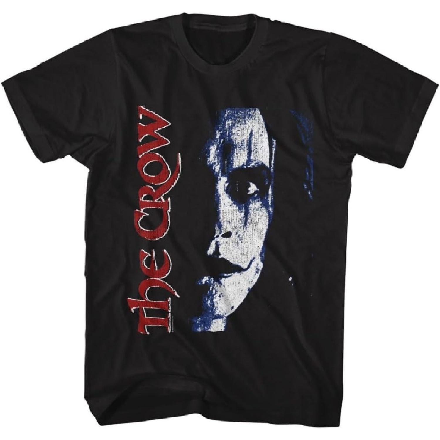 The Crow Movie Logo & Eric s Face Crow Mens Black Short Sleeve T Shirt Vintage Style Graphic Tees XXXXXL разноцветный