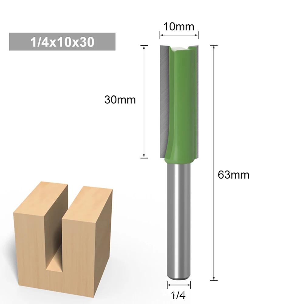 Single Double Flute Straight Bit 6mm Shank Milling Cutter for Wood Tungsten Carbide Router Bit Woodwork Tool Woodworking Tools