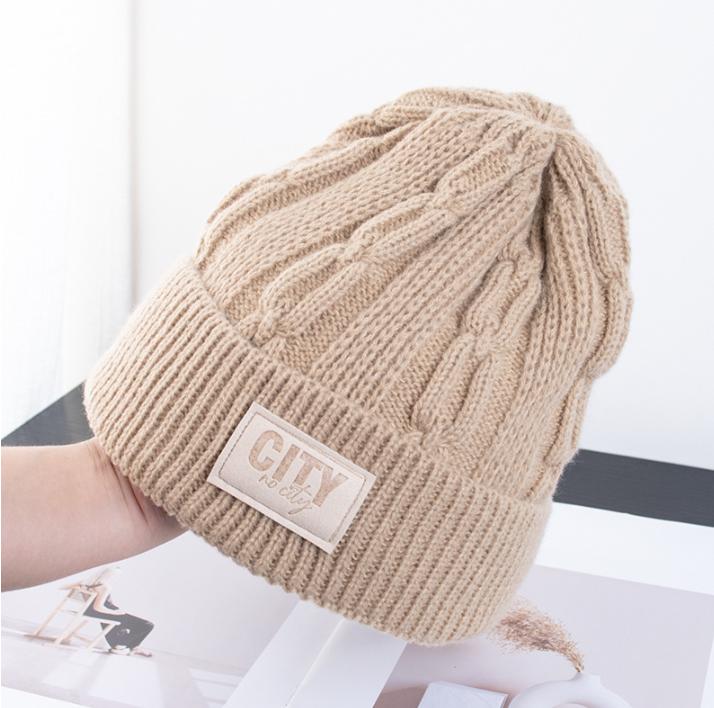 Unisex Letter Label Beanie Hat Fashion Winters Hats Male Female Outdoor Classic Keep Warm Winter Cap