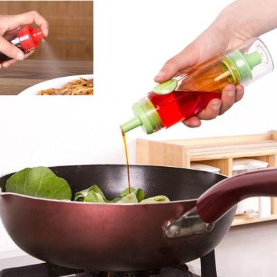 Flacone Spray Multifunzione per Olio Pompa Spray Nebulizzatore 2 Testine Oliva Flacone Sprayer Lattina Spray Aceto Strumento per Cottura BBQ