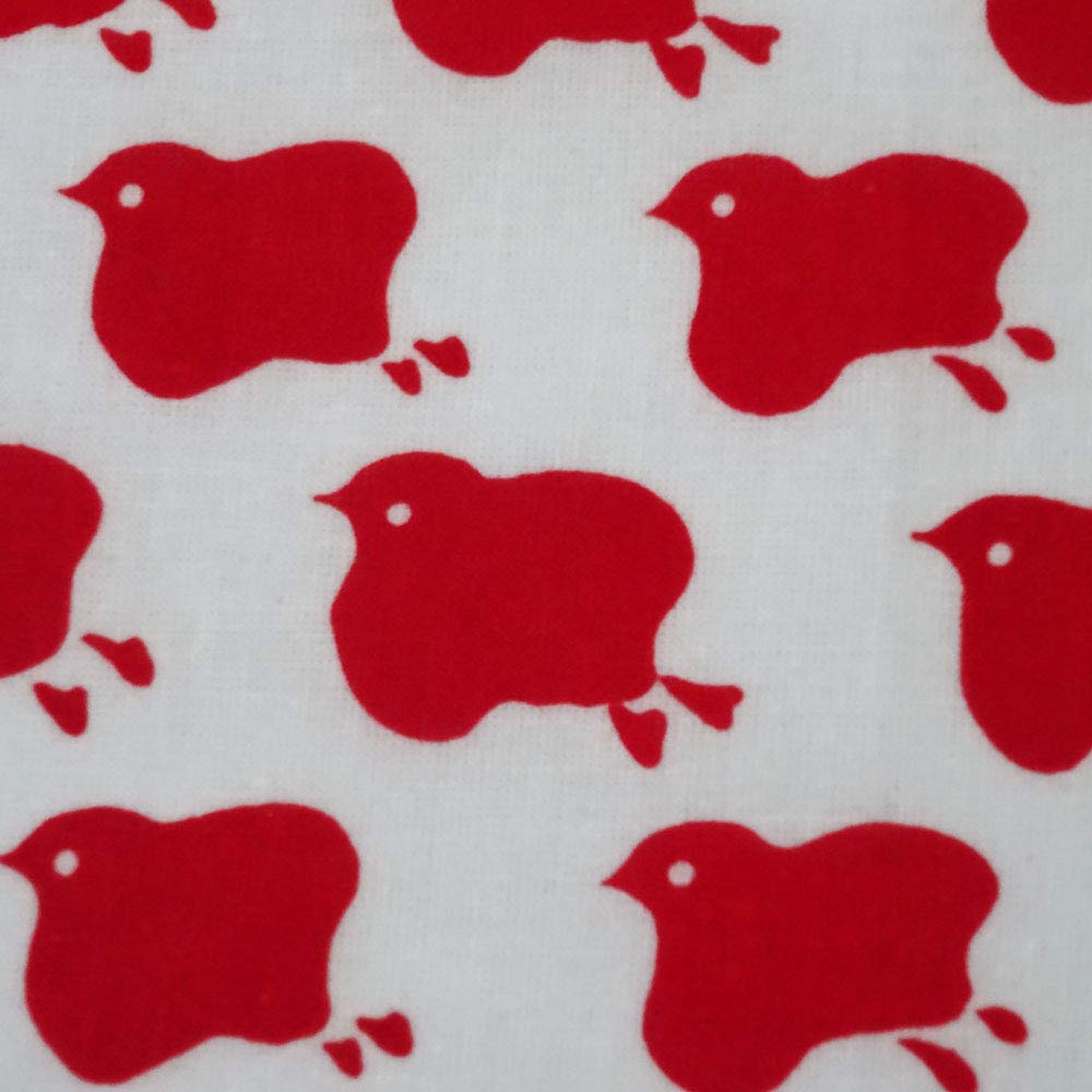 Geisodo Tenugui Hand Red Houndstooth on White (Crimson) Towel, Background, T-16