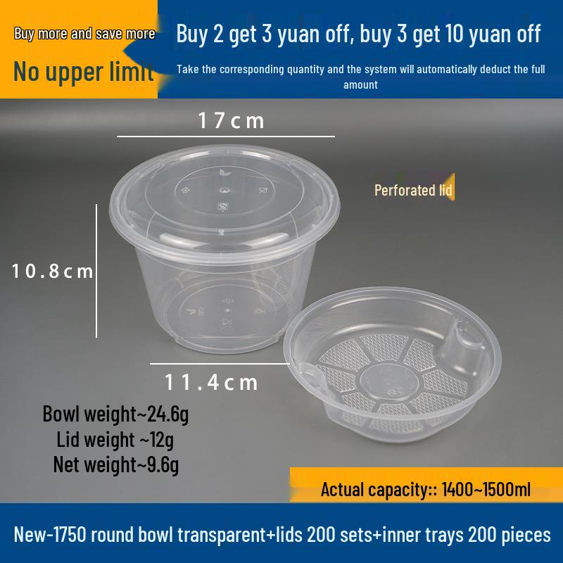 Doppelschichtige Takeaway-Box für Nudeln und Suppe - Nass-/Trocken-Trennung