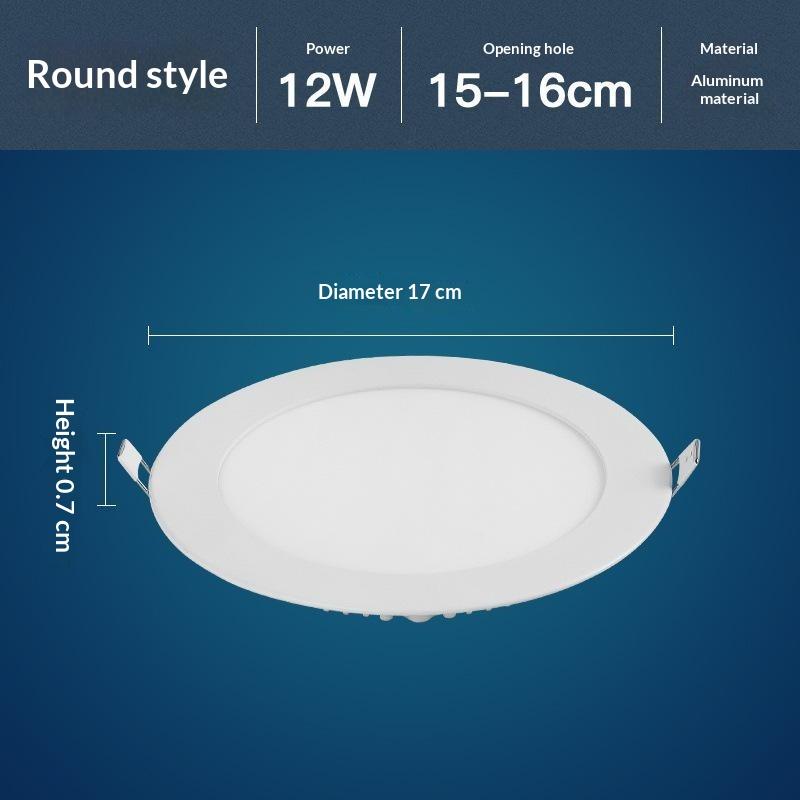 LED-Downlight Dimmbar 3W 6W 9W 12W Quadratisch Rund LED-Spotlicht AC110V/220V Deckenlicht Innen Einbau-Downlight