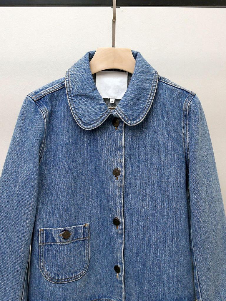 Autumn Sweet Style Women's Denim Jacket with Peter Pan Collar and Pockets