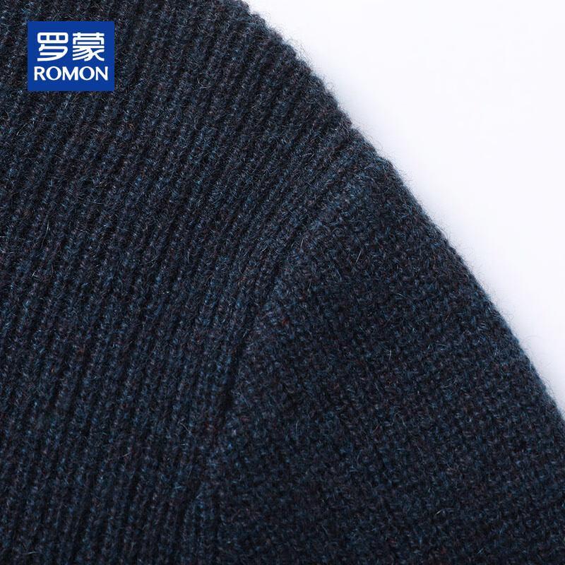 ROMON Men's Thick Pure Cashmere Round Neck Pullover Sweater
