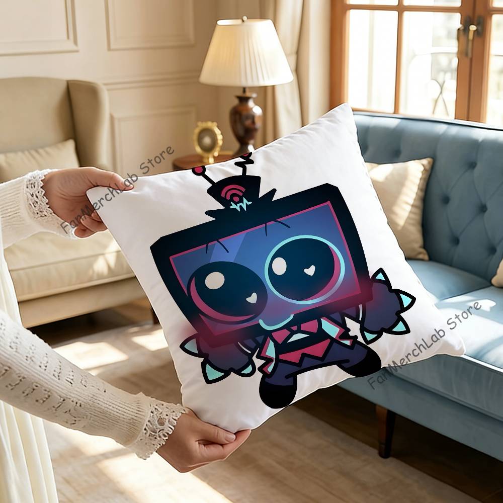 Anime HHelluva VVox Pillowcase Pillowslip Cushion Plush Boys Girls Cartoon Anime Kawaii Decoration Kids Birthday Cute Gifts