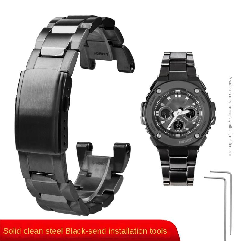 Pro Casio G-Shock řemínek k hodinkám GST-210 GST-W300 GST-400G GST-B100 S100D/S110D/W110 Kovový řemínek Náramek na hodinky z nerezové oceli