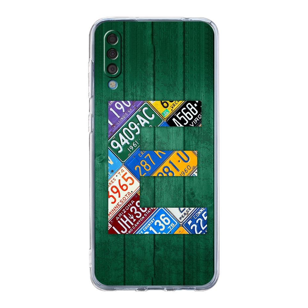 Phone Case For Samsung A14 A50 A70 A30 A40 A20E A10S A20S A02S A04S A12 A22 A32 A34 A42 A52 5G A54 wood License Letters Cover