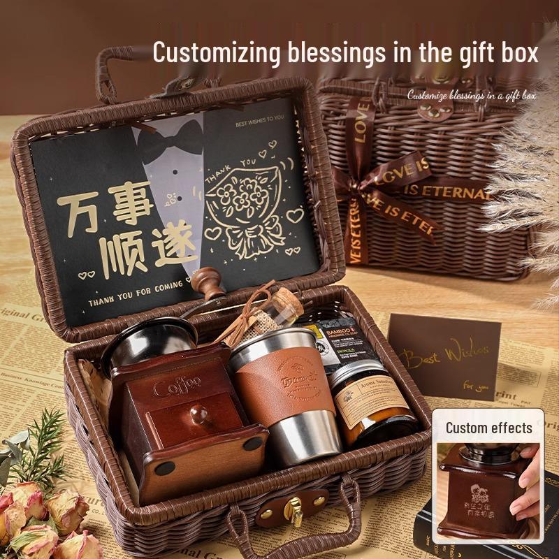 Pánská dárková sada kávovaru: Ideální k narozeninám, kreativní nikové dárky pro svědky nebo pro přítele a manžela.