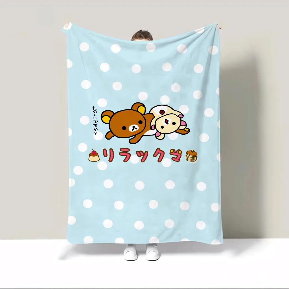 

Microfiber Bedding Rilakkumas Luxury Throw Blanket Fluffy Thermal Blankets for Bed Blankets for Decorative Sofa Beach Towel Knee 75x90cm