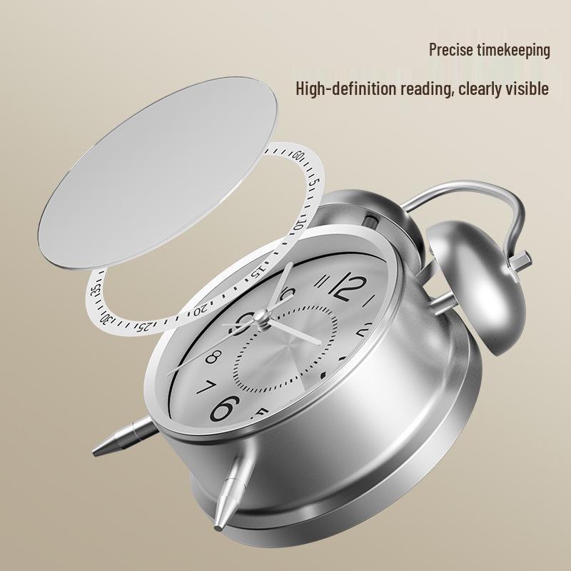 2025 Mechanical Alarm Clock for Students & Seniors - Compact, Rechargeable Wake-Up Call