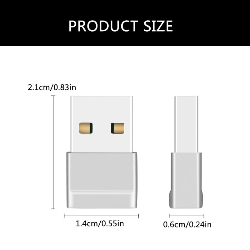 Type C To USB Converter USB C Female To USB2.0 Male Adapter For Convenient On Travel Device Access and Charging