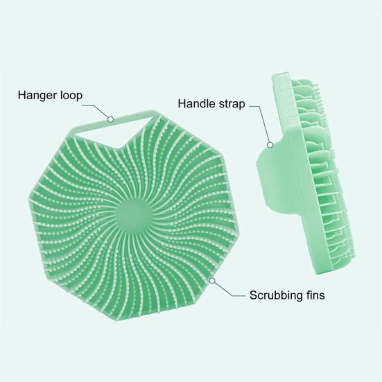 Szczotka pod prysznic Wielokąt Miękka skóra Złuszczający masaż skóry głowy Przenośny ergonomiczny uchwyt Antyseptyczna szczotka do ciała Wanna Szczotka pod prysznic Scruber