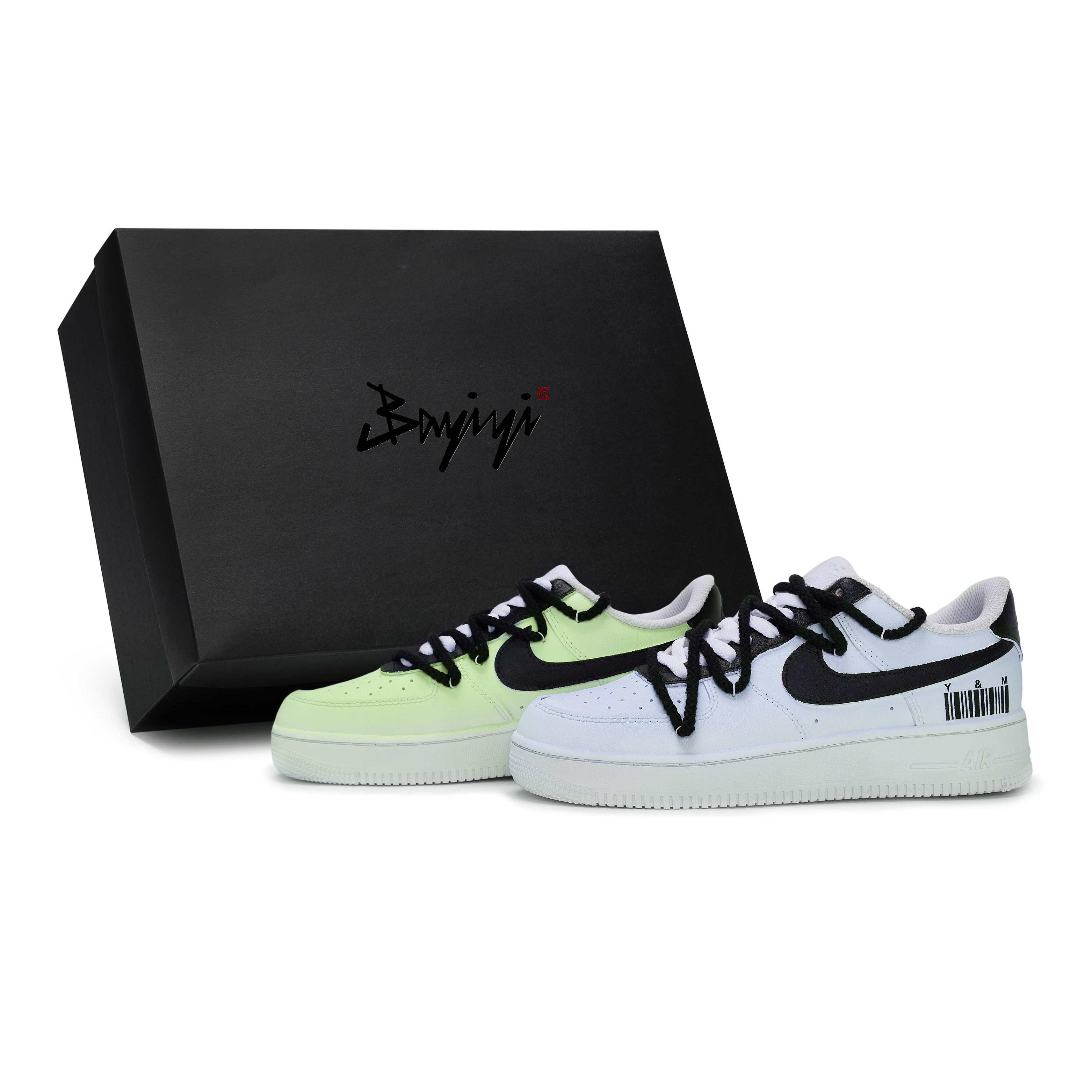 

Nike Air Force 1 Skateboard Shoes Unisex Low Top Black/White/Blue/Green CW2288-111(Team80-S-BOX) 37.5