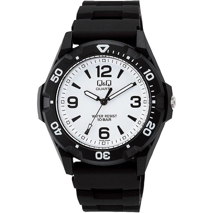 Citizen Sports 10 ATM Water Black Q&Q VR44-002 Men's Watch, Resistant,