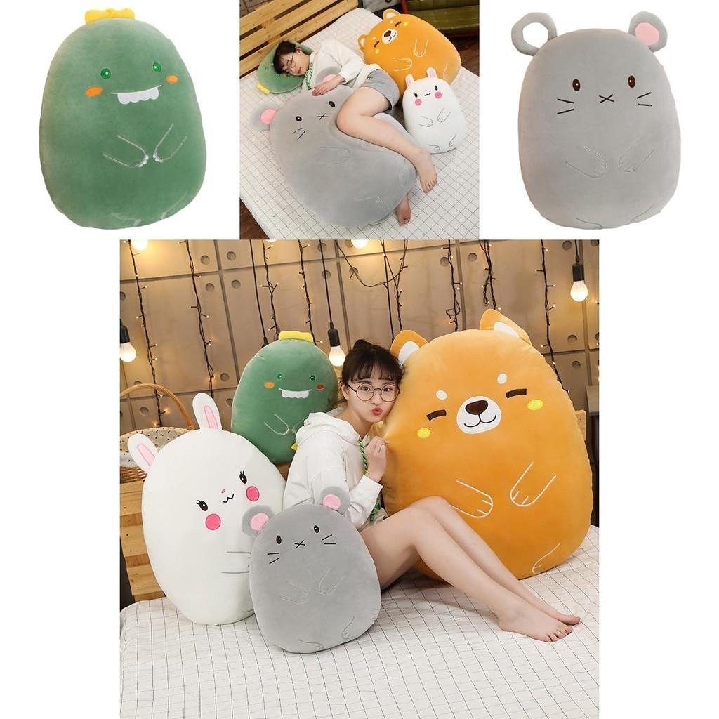 Cute Dinosaur Rabbit Pig Cartoon Animal Plush Toy Pillow For Girls Soft And Cuddly Stuffed Doll