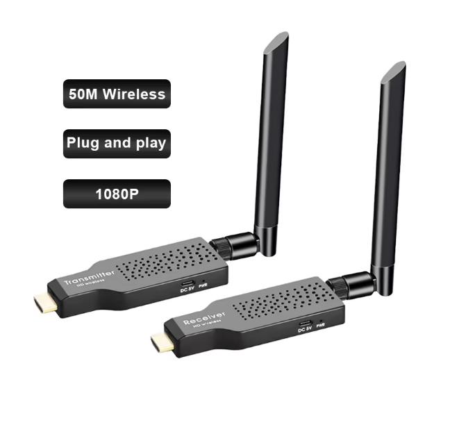 Kabelloser HDMI-Sender und -Empfänger 5,8-GHz-Frequenz Audio-Video-Sender und -Empfänger für Kamera PS4 zu TV-Projektor