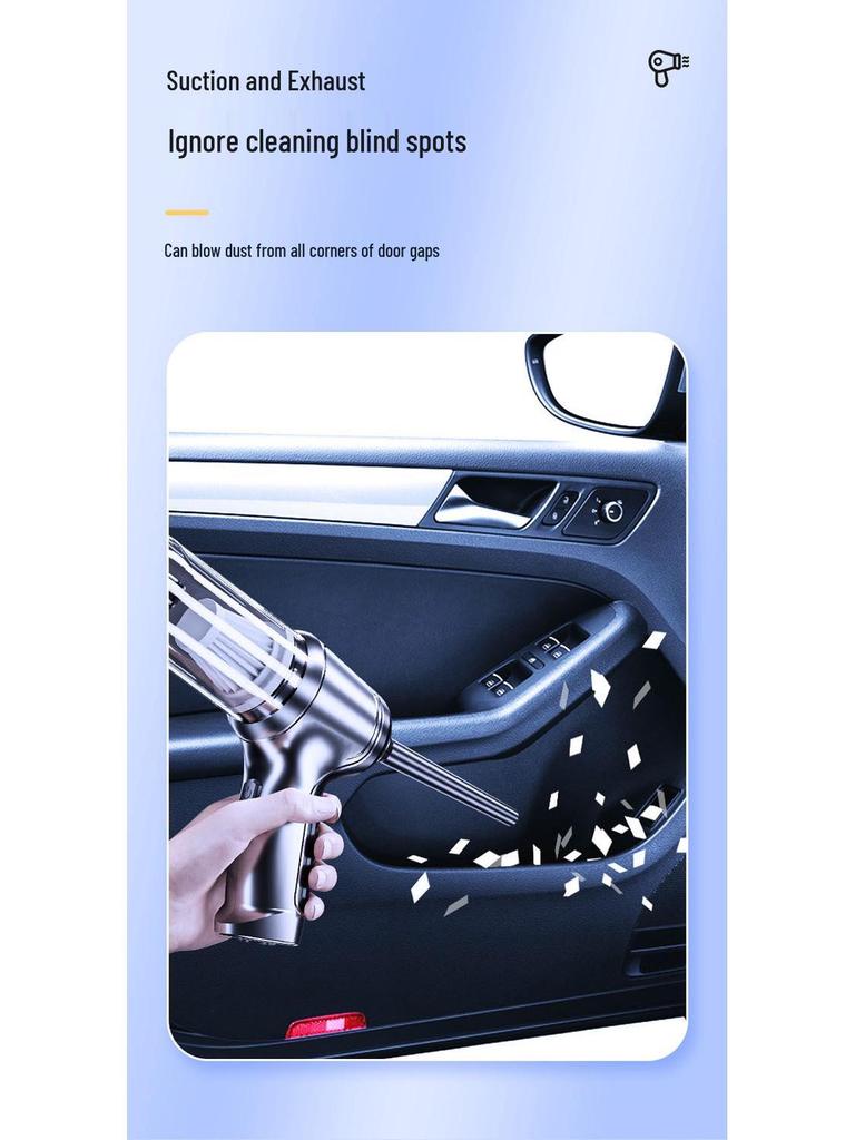 High-Power Portable Wireless Vacuum Cleaner for Car and Home