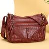 Damen Tasche neue weiche Ledertextur mehrschichtig einfarbig Umhängetasche einfache Atmosphäre Mode lässig leicht Muttertasche