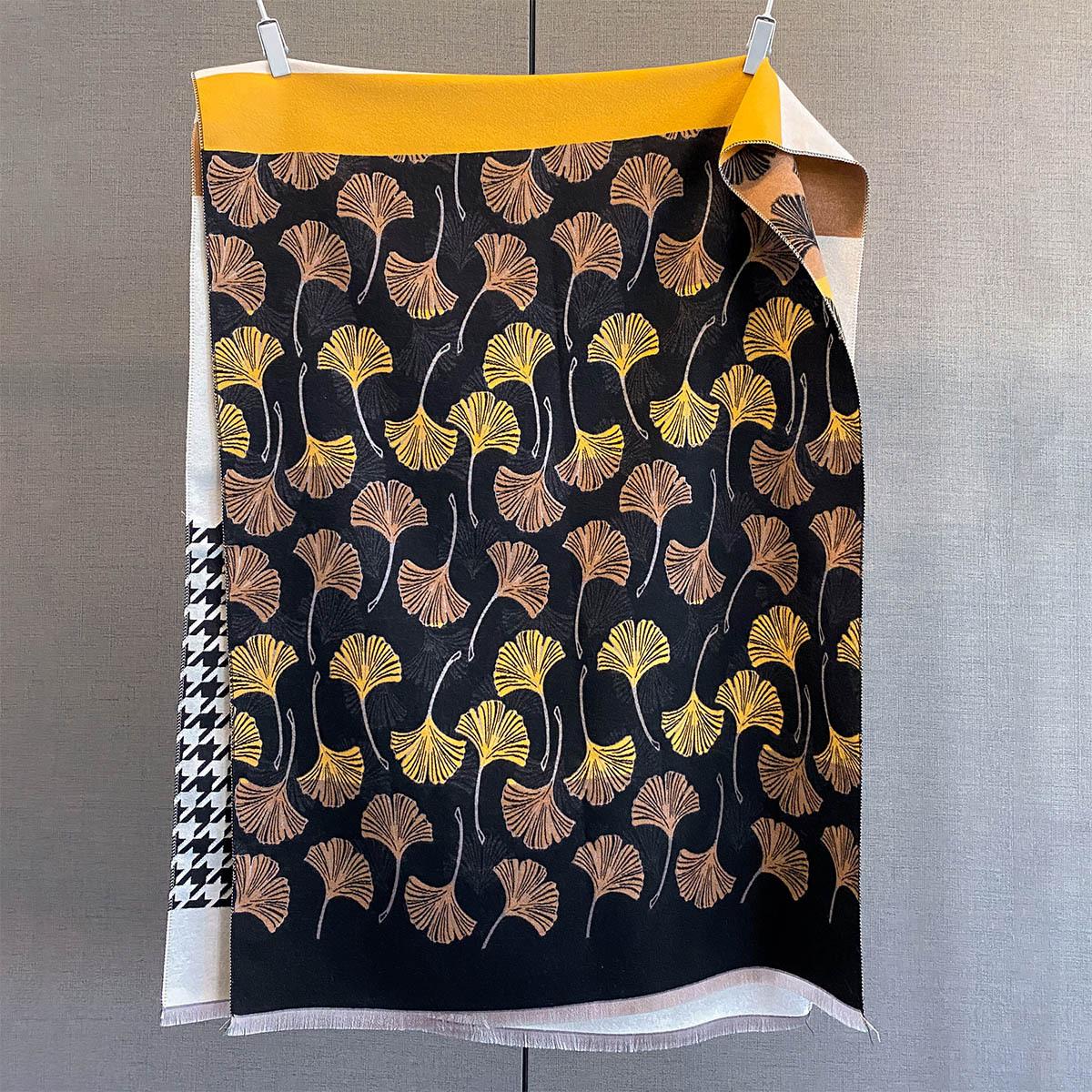 

Winter Luxury Warm Scarf For Women Autumn Faux Cashmere Pashmina Shawl Wrap Elegant Warm Shawl Design Female Foulard ScarfBrand