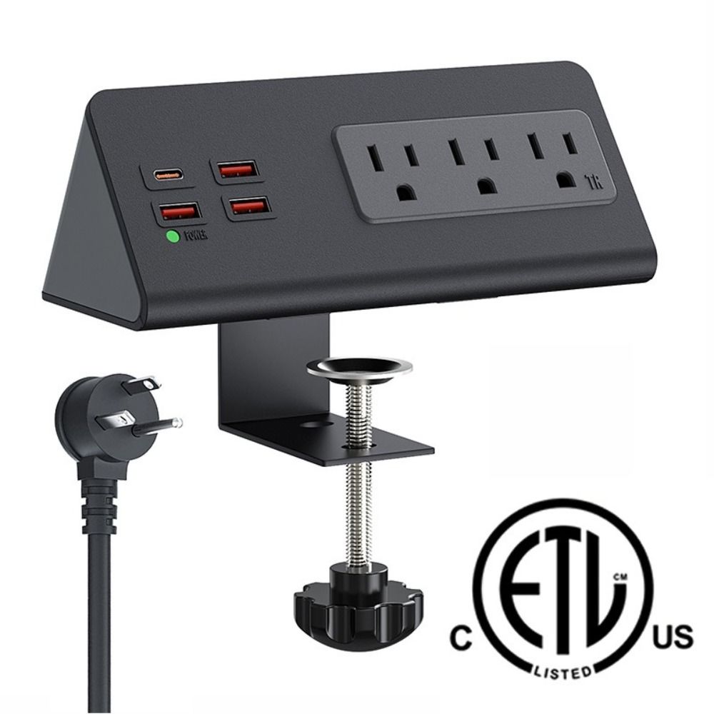 2 Meter Extension Cord Desk Clamp Power Strip PD 20W Power Outlets New Outlet Socket  Office Home