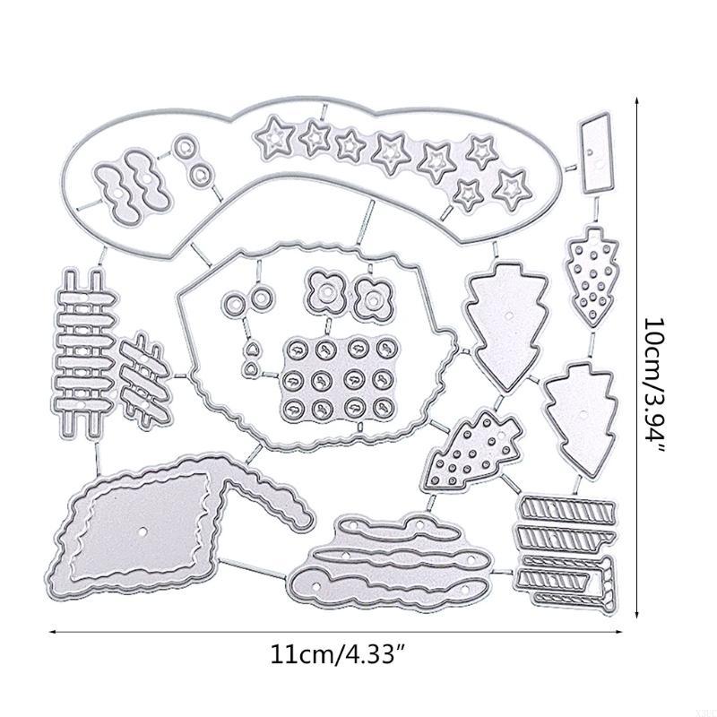 Starry Christmas House Metal Cutting Dies Stencil DIY Scrapbooking Album Paper Card Template Mold Embossing Craft X3UC