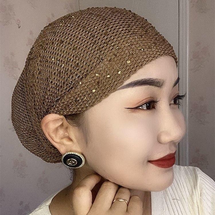 Elastic Beanie Hat For Women Summer Winter Breathable Mesh Fashion Knit Cap