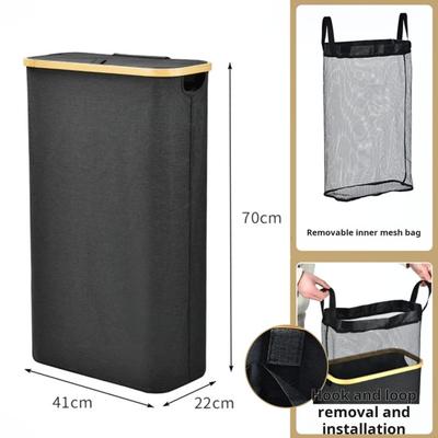 Laundry Basket with Dustproof Lid Foldable Design Large Capacity Waterproof Dirty
