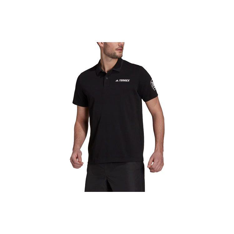 adidas Polo Shirts Men's Black Polo Collar Moderate Straight Fit GR9968