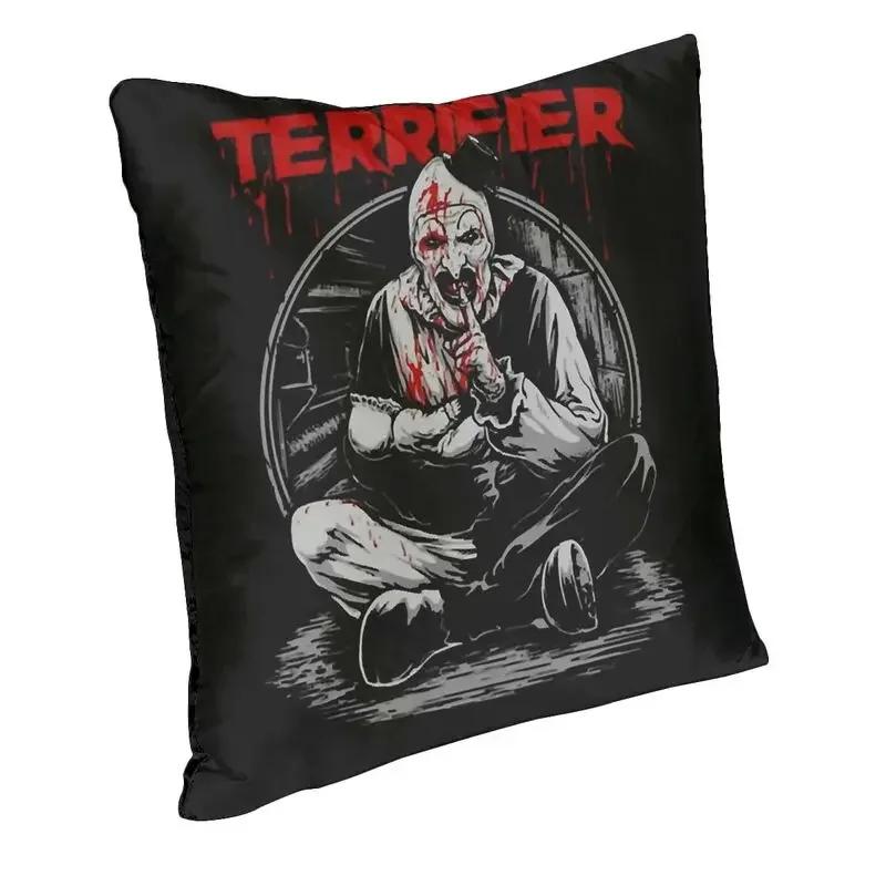 Terrifiers Movie Horror Art Slasher Halloween Cushion Cover Sofa Living Room Square Throw Pillow Case 40x40 Pillowcases