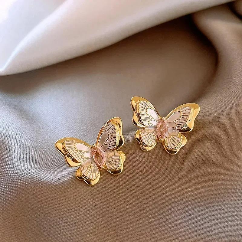 Fashion Zircon Butterfly Korean Ear Cuff Simple Elegant Versatile New Model  for Women Girl Accessories Minimalist Style