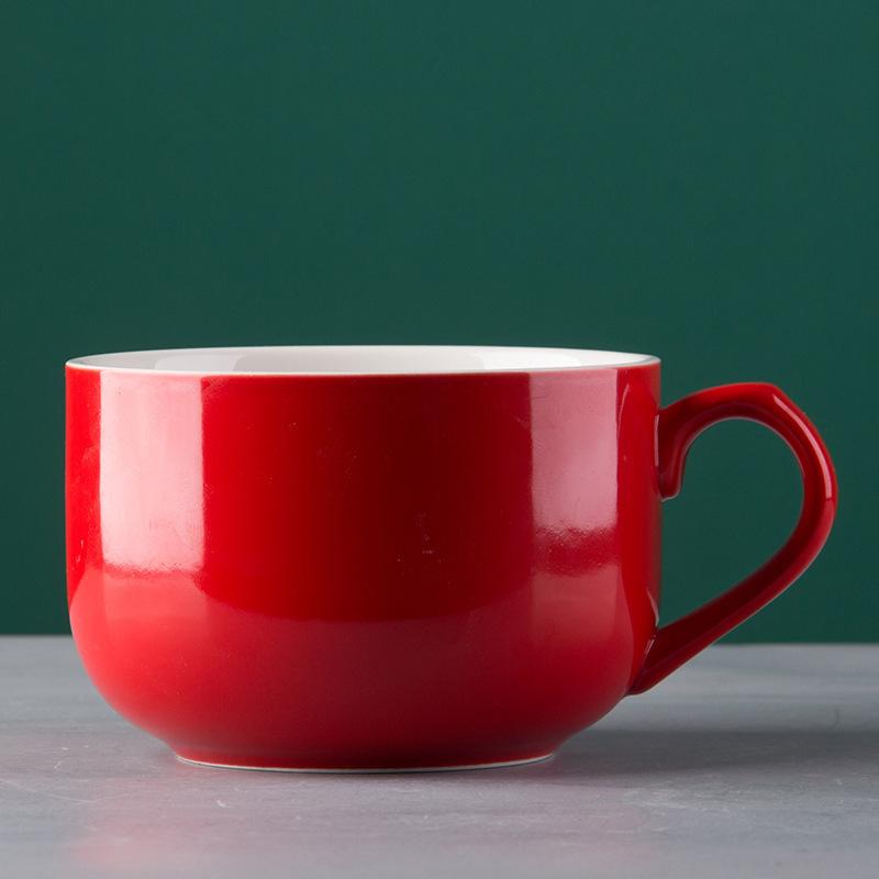 Proste ceramiczne kubki żaroodporne duża pojemność 750 ml do biura akademika salonu do picia herbaty wody kawy kubek naczynia do picia