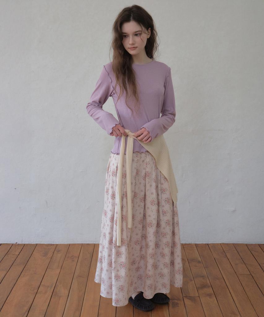 Aueonoseuteljia Lisse Merrow T-Shirt_Dusty Pink(O26Tp01)