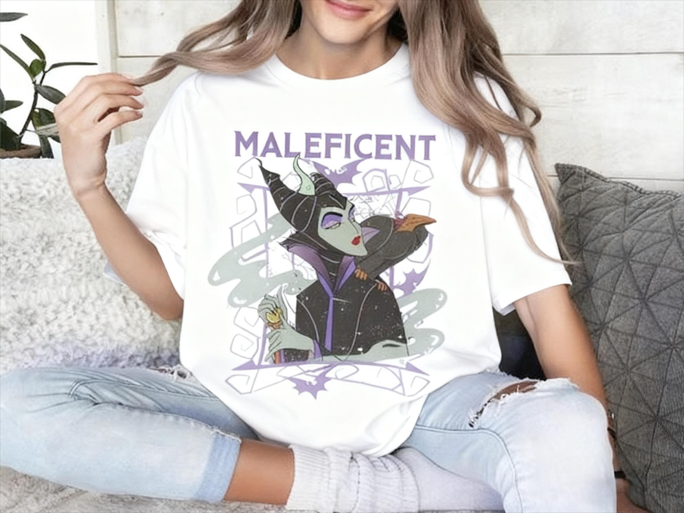 

Trendy Casual Rapunzel Sleeping Beauty Villain Maleficent Evil Magic Halloween T-shirt Unisex Pure Cotton High Quality S