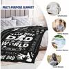 1Pc Father's Day Blanket Gifts The Best DAD In The World Birthday Gifts From Daughter/Son Valentines Day Presents For Father